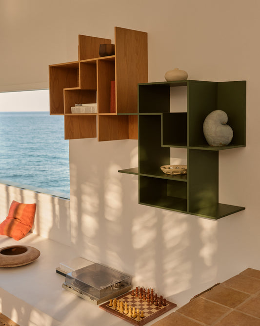 Ina modularni regal od zeleno lakiranog medijapana 80 x 80cm FSC 100%