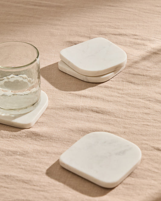 Zera set od 4 podmetača od belog mermera