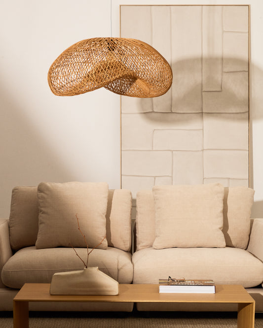 Isora sjenilo za plafonsku lampu od ratana sa prirodnom završnom obradom 80 x 35 cm