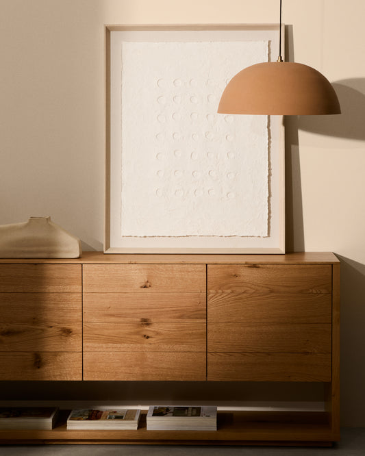 Olvin apstraktna slika na belom recikliranom papiru sa ručno rađenim reljefima 94 x 74 cm