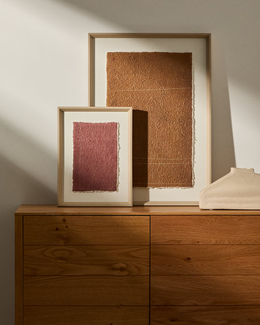 Durkan kestenjasta slika na recikliranom papiru 30 x 40 cm