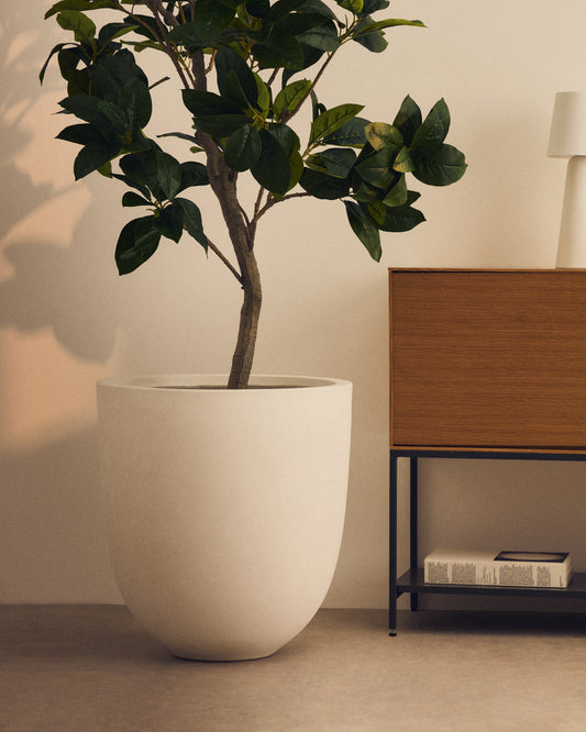 Aiguablava saksija u belom cementu, Ø 56 cm