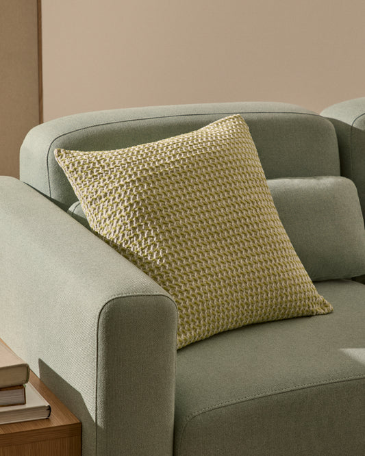 Lunira navlaka za jastuke od zelene vafle strukture 50 x 50 cm