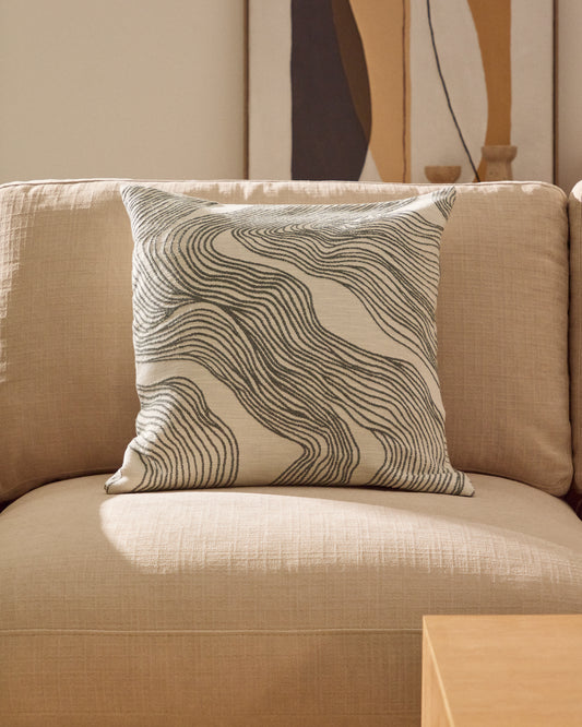 Ondara navlaka za jastuke sa zelenom grafikom detail 50 x 50cm