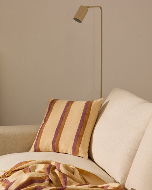 Arven raznobojna prugasta navlaka za jastuke od 100% lana 45 x 45 cm