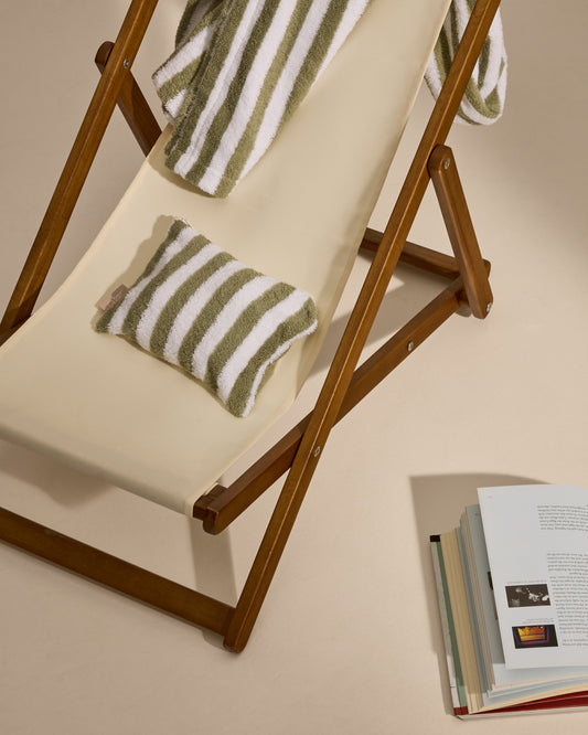 Nuni pamučna toaletna torba sa zelenim i belim prugama