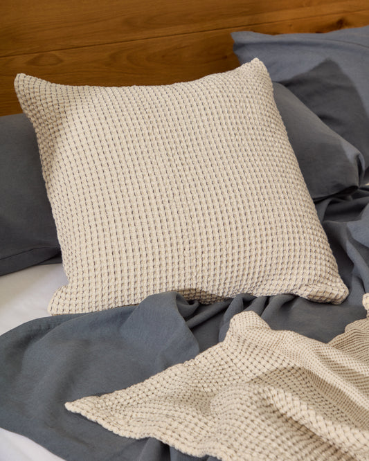 Mabile set od 2 plava prugasta žakard jastuka od 100% pamuka 50 x 50 cm