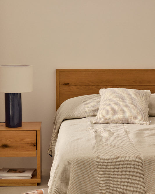 Prekrivač od 100% pamuka od žakarda na plave pruge za krevet 150/160 cm