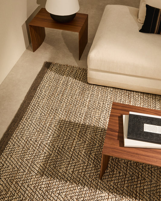 Runner tepih Arpe bež juta žakard 70 x140 cm