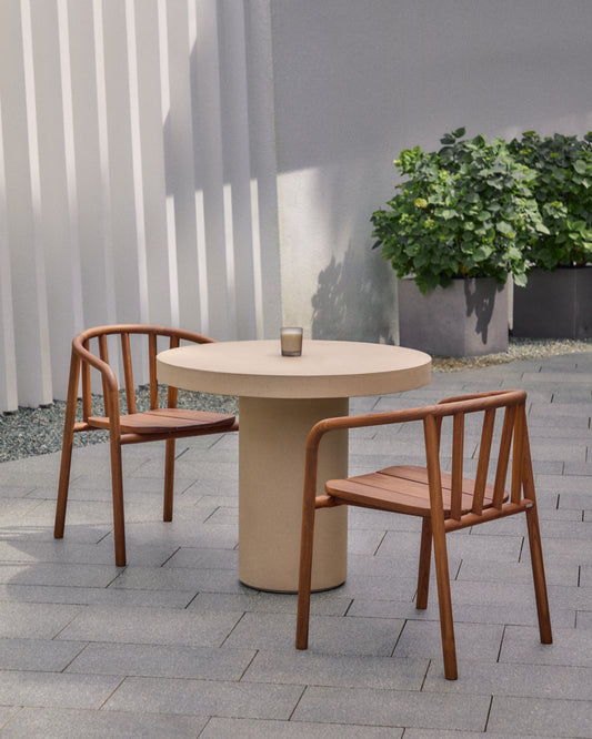 Aiguablava bež cement okrugli sto Ø90cm