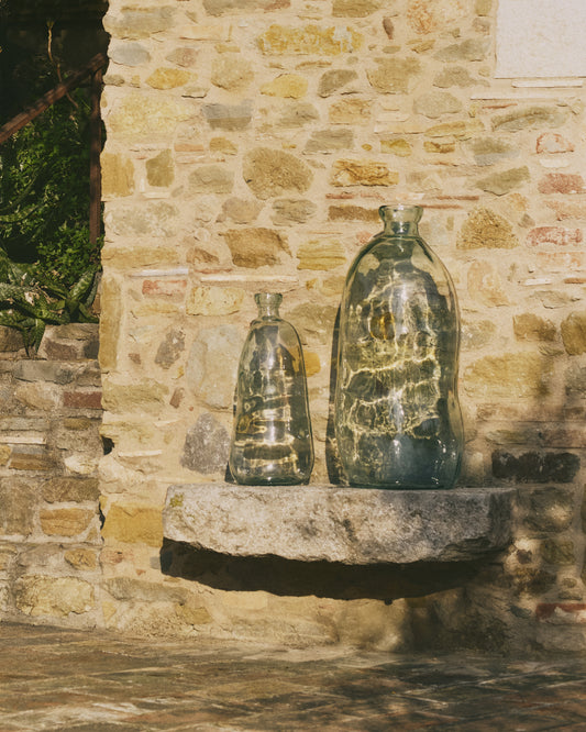 Vaza Brenna od 100% recikliranog providnog stakla, 51 cm