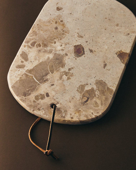 Orlina beige marble tray 35 x 23 cm