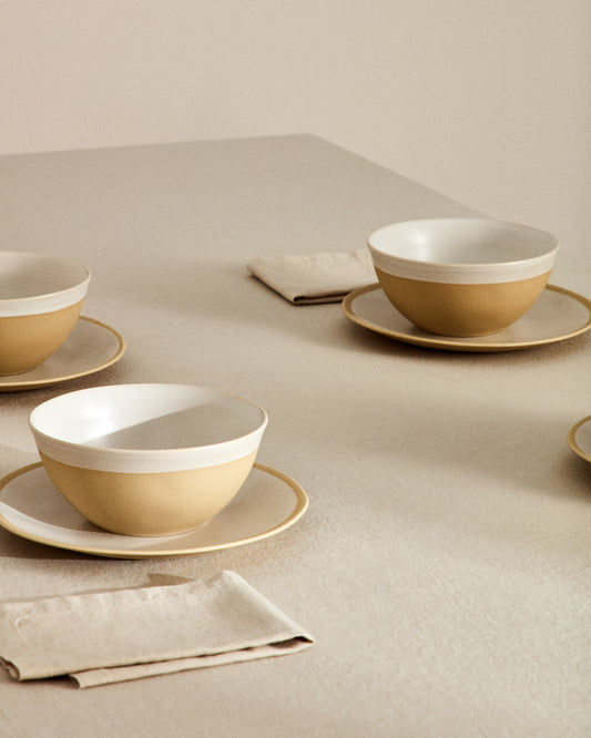 Beige Azir ceramic bowl