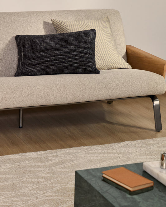 Elira pillowcase made of wool and cotton, black 40 x 60 cm