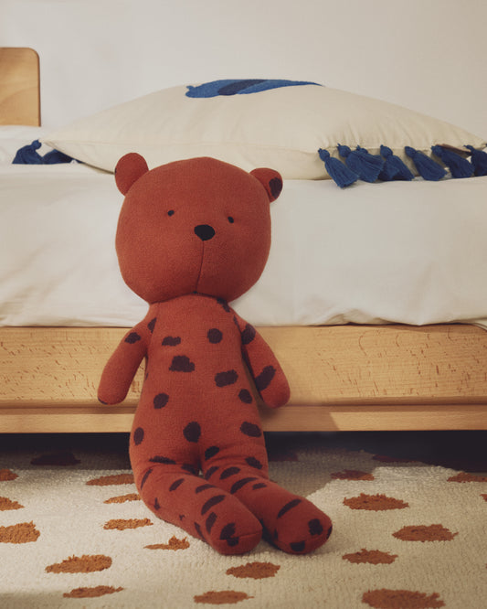 Tandani narandžasta pletena plišana igračka gepard
