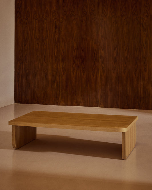 Oaq stočić za kafu od hrastovog furnira sa prirodnom završnom obradom, 140 x 75 cm FSC Mik Credit