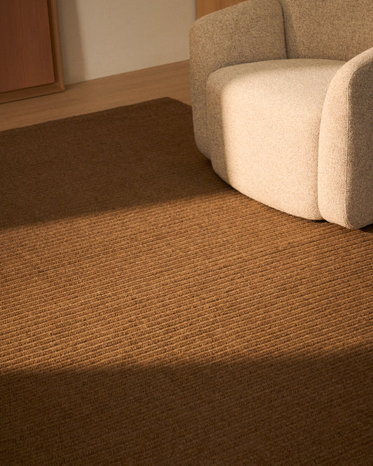 Imerna brown wool rug 160 x 230 cm