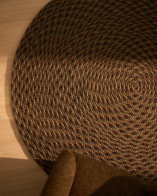 Despas multicolour round rug made from synthetic fibres Ø 200 cm