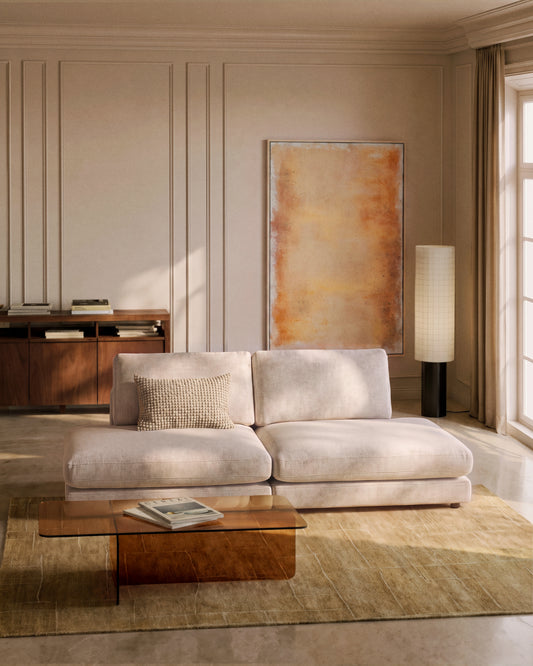 Modularna sofa Gala 3 mesta od mikro bukle bež FSC Mix Credit 240 cm