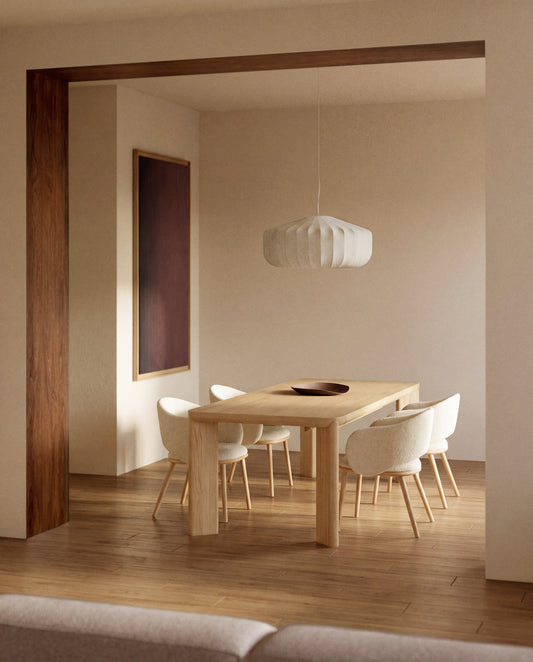 Jondal extendable table made of solid wood and oak veneer, 200 (286) cm x 100 cm FSC 100%