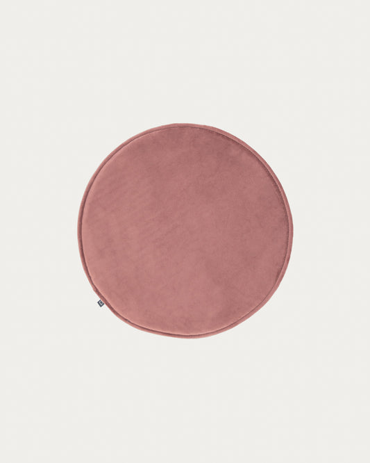 Rimca okrugli baršunasti jastuk za stolicu u roze, 35 cm