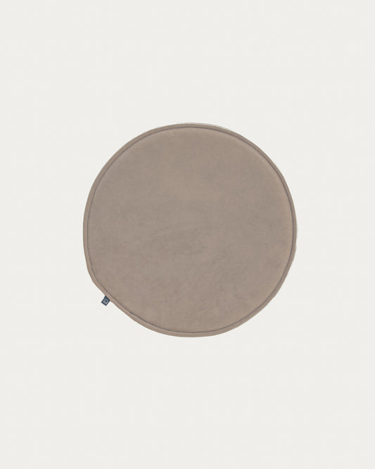 Rimca okrugli jastuk za stolicu od somota, taupe, 35 cm