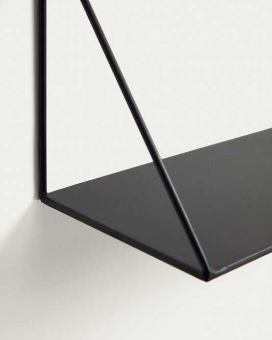 teg triangular shelf made of steel with a black finish 40 x 20 cm