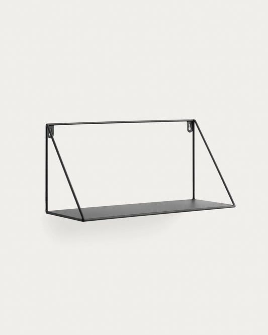 teg trouglasta polica od čelika sa crnom završnom obradom 40 x 20 cm