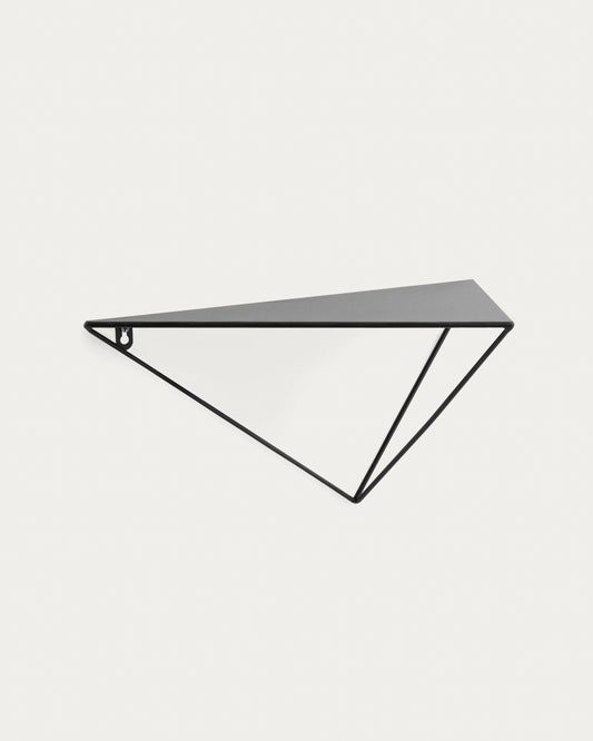 teg polica sa prizmom od čelika sa crnom završnom obradom 40 x 20 cm