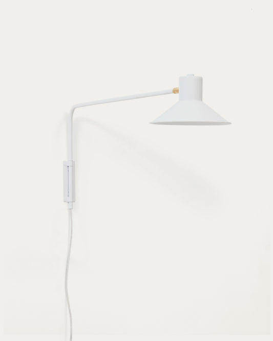 Aria čelična zidna lampa sa belom završnom obradom