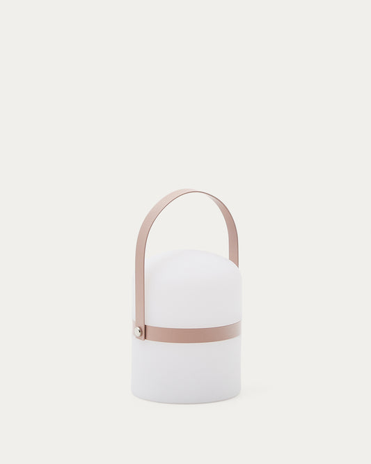 Ridley mini LED stona lampa od roze polietilena