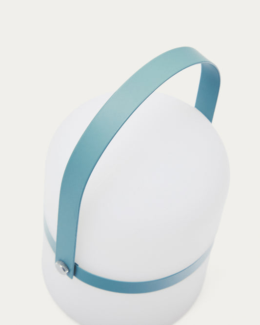 Ridley mini LED table lamp made of blue polyethylene