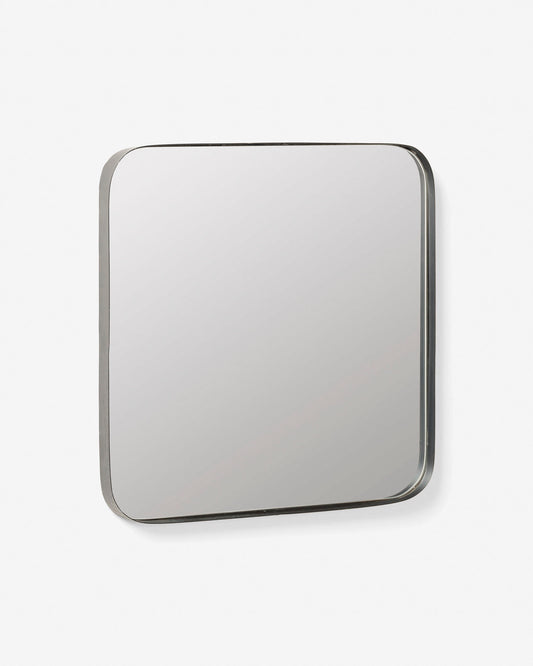 Marco crno metalno zidno ogledalo 40 x 40 cm