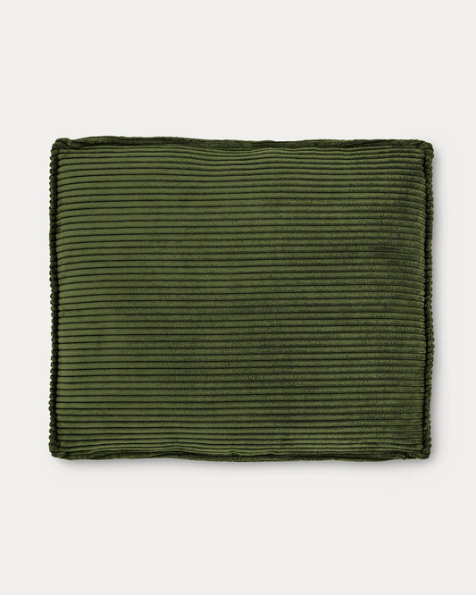 Blok jastuk od debelog rebrastog somota, zeleni, 50 x 60cm