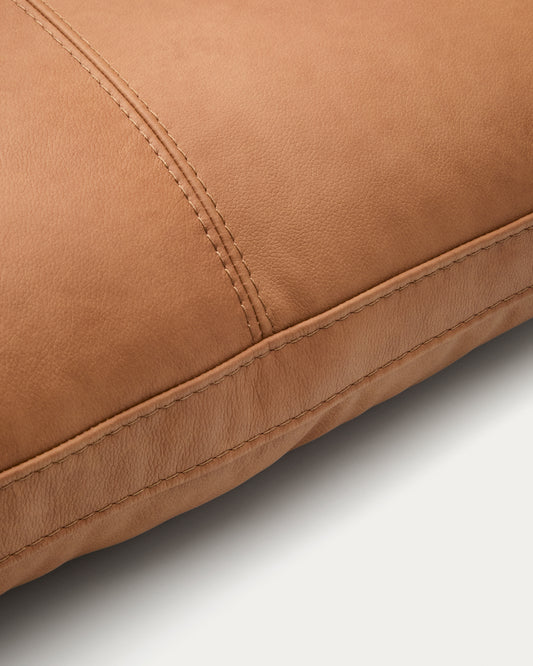 Blok brown leather cushion 50 x 60 cm