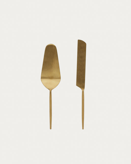 Lite 2 Piece Gold Cake Topper Set