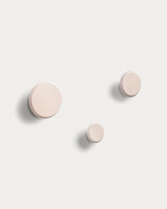 Set od 3 Nadua vešalice od punog drveta sa završnom obradom od prirodne bukve.