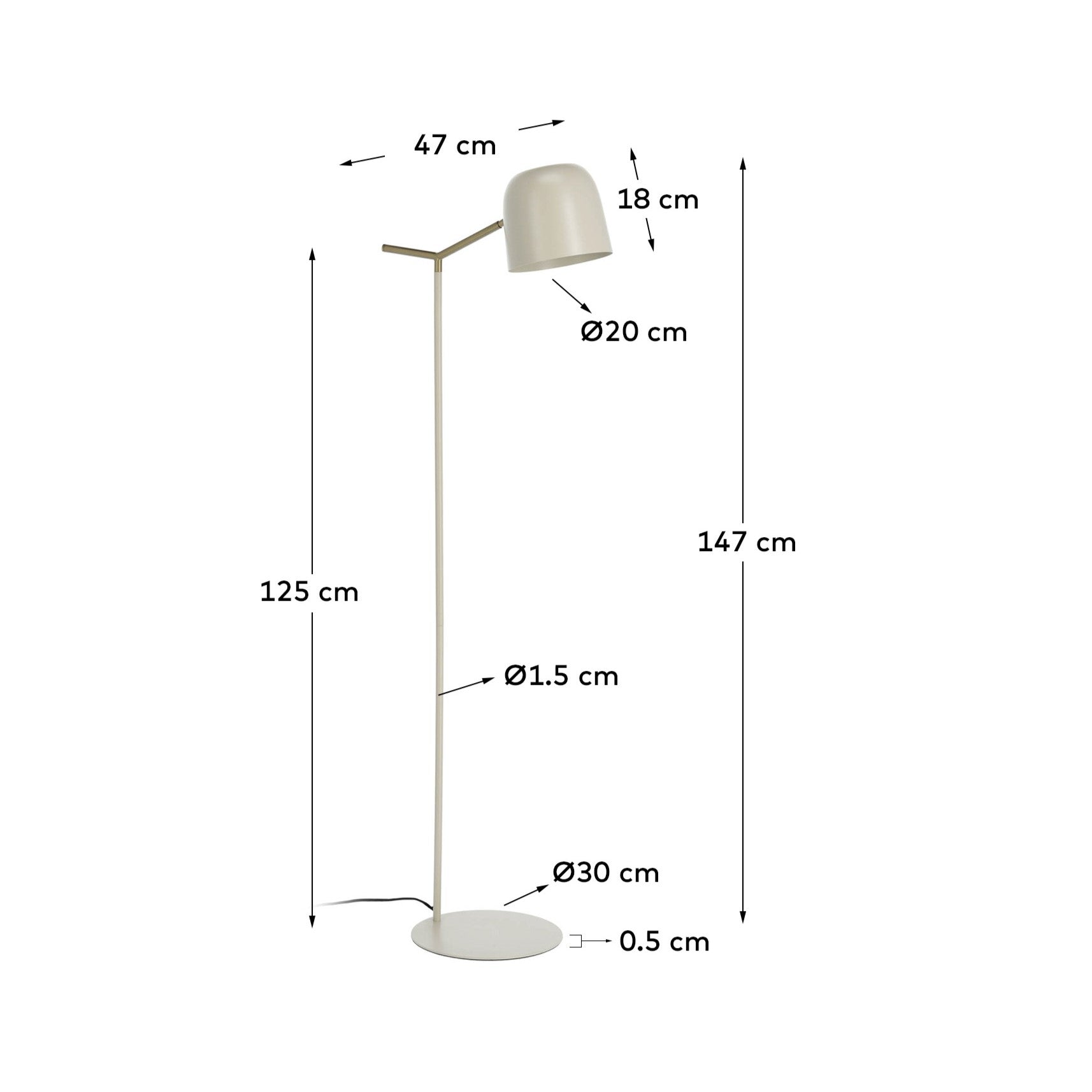 Alish podna lampa od metala