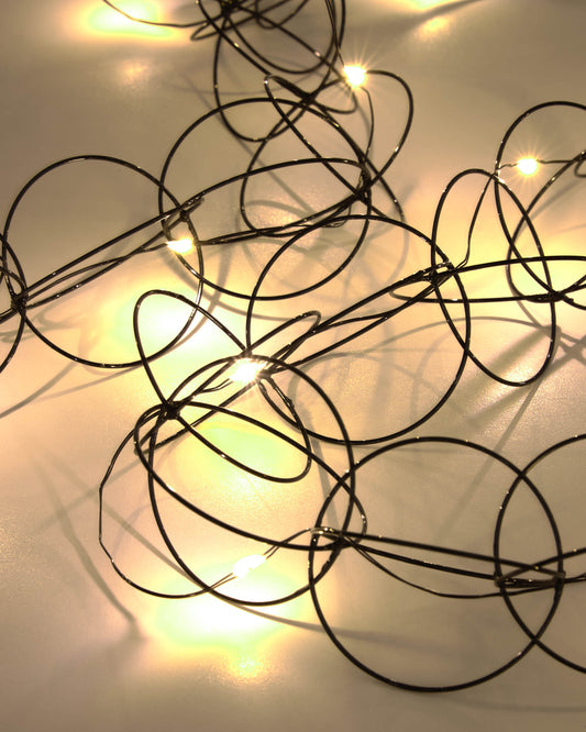 Crne božićne lampice Stelly 1,9 m