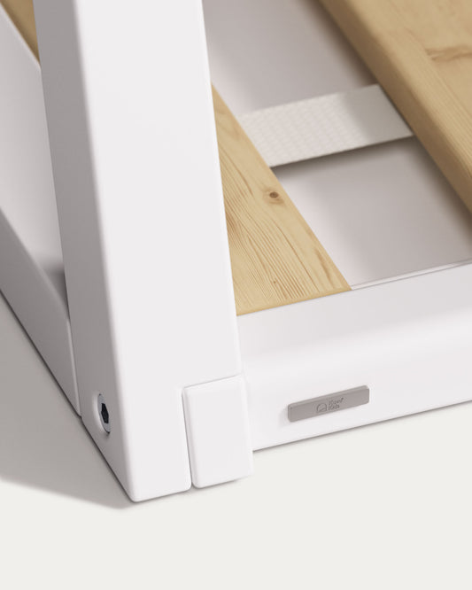 Maralis teepee krevet od punog bukovog drveta sa belom završnom obradom, za dušeke 70 x 140 cm