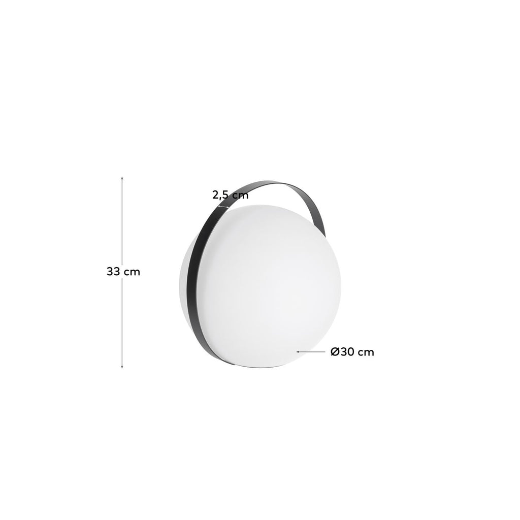 Dinesh stona lampa sa crnim čeličnim fleksom