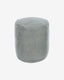 Brunetta round pouffe in light turquoise velvet Ø 40 cm