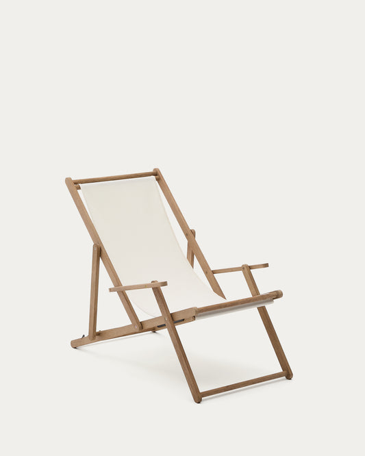 Wilara bela vanjska sklopiva ležaljka od FSC 100% punog bagremovog drveta