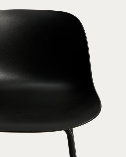 Tabure Altea crni, nogari od čelika sa crnom završnom obradom, visina 65 cm