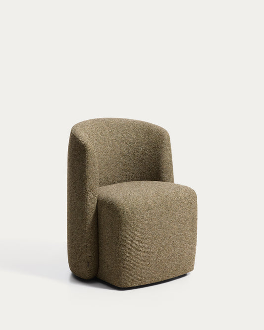 Corvena chair in olive green chenille FSC Mix Credit