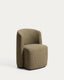 Corvena chair in olive green chenille FSC 100%