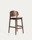 Ludara stool in oak veneer with walnut finish 65cm