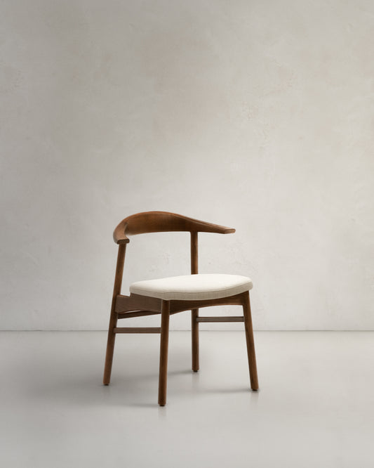 Presvlaka za stolice timons koja se može skinuti u bež ženil masivnom hrastovom drvetu od oraha FSC Mik Credit