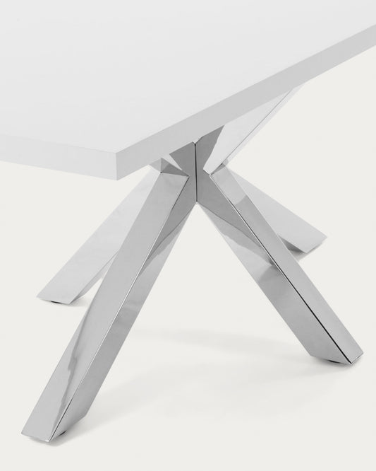 Argo sto od melamina sa crnom završnom obradom i nogama od nerđajućeg čelika, 200 x 100 cm