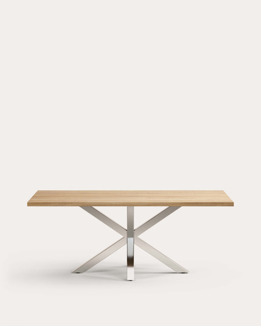 Argo sto od melamina sa prirodnom završnom obradom i nogama od nerđajućeg čelika 200 x 100 cm